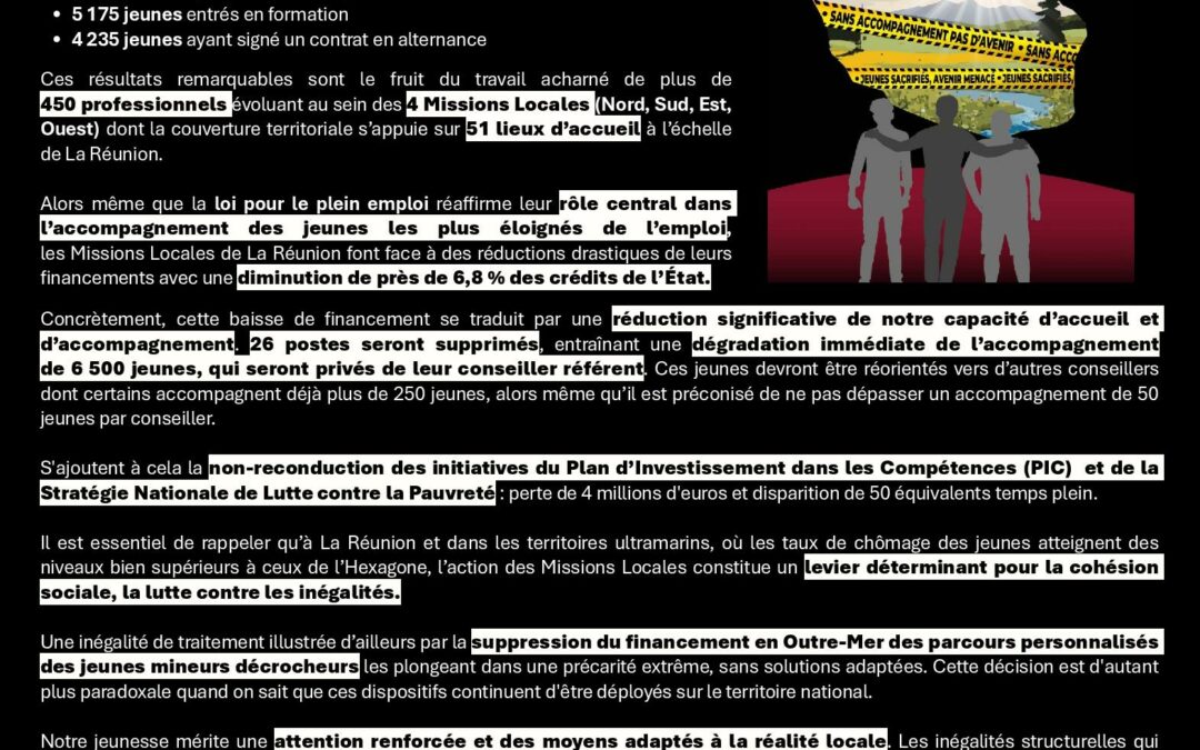 MANIFESTE POUR LES MISSIONS LOCALES